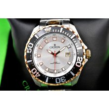 Croton Men's Ca301228 Silver Dial Stainless Steel Submariner Watch $295