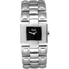 D&g Dolce & Gabbana Quotes Bracelet Stainless Steel Black Dial Women's Watch