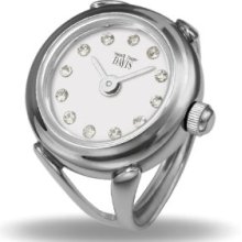 Davis Special Women's Shiny Steel Analog Quartz Ring Watch, Adjustable - 4172