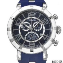 DEDIA D60AXG080 Stainless Steel Color K-L SI2-SI3 Diamond Chronograph