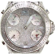 Diamond Icelink Marco Polo Watch 15.00 ct Round Cut F-G Color 15.00ct