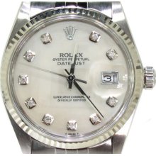 Diamond Rolex Watch Collection Datejust Steel and White Gold 178274