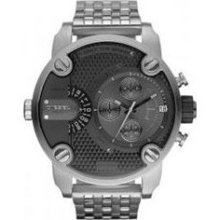 Diesel Dz7259 Men's Sba Stainless Steel Dual Time Zone Chronograph Watch 30m