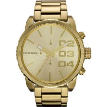 DIESEL 'Franchise' Large Chronograph Bracelet Watch, 52mm Gold