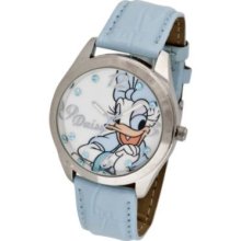 Disney Girls Blue Daisy Duck Glitter Dial Wrist Watch Dasaq019