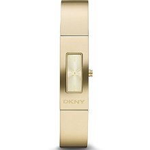 DKNY Gold Ladies Gold-Tone Stainless Steel Bangle