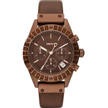 Dkny Leather Chronograph Ladies Watch Ny8654