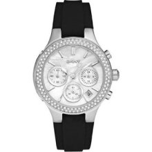 ..dkny Ny8195.chronograph Black Silicone Strap Just In