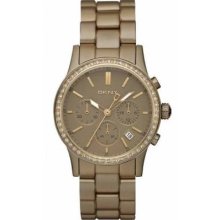 Dkny Ny8324 Chronograph Light Brown Aluminum Ladies Watch