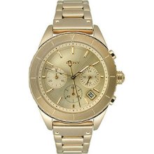 Dkny Ny8677 Women's Chronograph Stainless Steel Band Gold Dial Watch