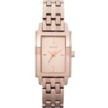 DKNY Rose Gold Ladies Rose Gold Tone Rectangular Park Avenue Watch