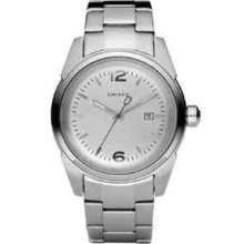 Dkny Unisex's Dkny Steel Bracelet Date Silver Dial Men's Watch Ny1447