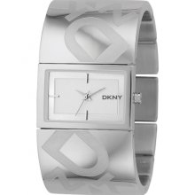 DKNY White Rectangle Dial Stainless Steel Ladies Watch NY4665