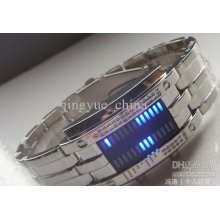 Dropshipping New Fashion Led Digital Watches,leather Strap Brand Men