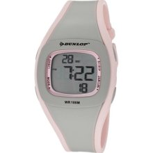 Dunlop Women's Digital Watch With Lcd Dial Digital Display And Grey Plastic Or Pu Strap Dun-198-L05