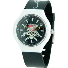 Ed hardy Men's Neo NE-BK Black Plastic Quartz Watch with Black Di ...