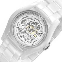 Emporio Armani Automatic Ceramica Mens Watch White Ceramic Bracelet