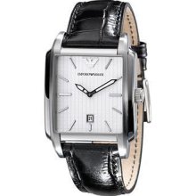 Emporio Armani Mens Croco Silver Watch Ar0481