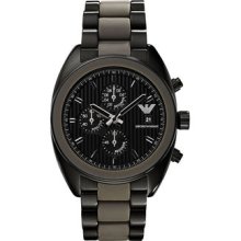 Emporio Armani Men's 'Sport' Black PVD Stainless Steel Bracelet W ...