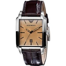 Emporio Armani Quartz Classic Amber Dial Dress Watch AR0477