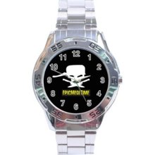 Epic Meal Time Youtube Logo Stainless Steel Analogue Menâ€™s Watch