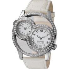 Esprit Quartz Metess White Ladies Dual Time Fashion Watch EL101212F02