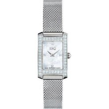 Esq By Movado Crystal Accent Watch With Tonneau Mother-of-pearl Dial 07101378