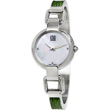 Esq Swiss Women's Nola Mother Of Pearl Watch- Red Or Green