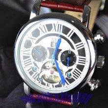 Exclusive Brown Auto Mens Mechanical Wrist Watch 2011