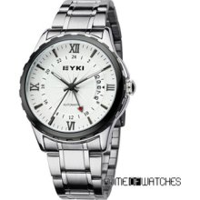 Eyki 2013 Deluxe Fashion Men's Date Automatic Mechanical S/steel Wrist Watch