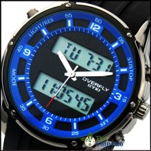 Eyki Sport Fashion Date Display Digital & Pointer Rubber Men Wrist Watch A