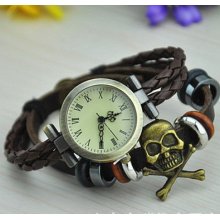 Fashion Classic Elegant Leather Strap Link Wrist Bracelets Women Watch Zly-03