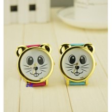 Fashion Mouse Face Ears Women's Leather Watch Classic Girl Quartz Watch