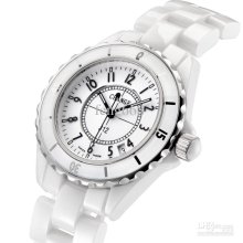 Fashion Women's Sports Watch Miss Quartz Watches Made Of White Ceram