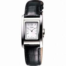 Fendi 'Loop women - Small' Rectangular Leather Strap Watch F771261