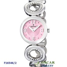 Festina Lady F16546/2 Pink Dial Watch 2 Years Warranty