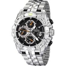 Festina Men's Bike 2011 Chronograph Watch F16542/4 With Stainless Steel Strap And Black Dial