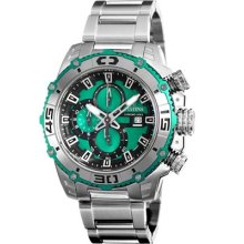 Festina Mens Tour De France Stainless Watch - Silver Bracelet - Teal Dial - F16599-7