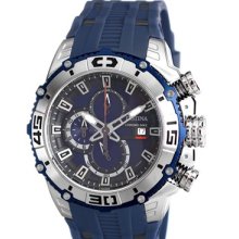 Festina Mens Tour De France Stainless Watch - Blue Rubber Strap - Blue Dial - F16601-1