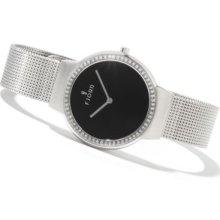 Fjord Women's Frida Quartz Simulated Diamond Accented Stainless Steel Mesh Bracelet Watch