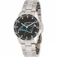 Football Watches - Carolina Panthers Men's Stainless Steel Watch