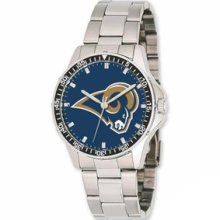 Football Watches - Men's St. Louis Rams Stainless Steel National