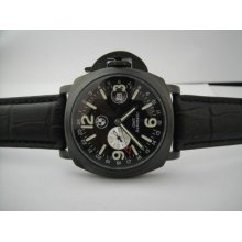 For Bmw Gmt Automatic Mechanical Leather Watch Men Black Sports X5 X6 Z4 X3 X1