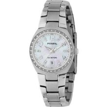 Fossil Analog Women's Quartz Mother of Pearl Stainless Steel Bracelet Watch