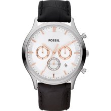 Fossil Anse Leather Chronograph Men's Watch FS4640