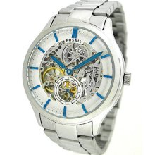 Fossil Automatic Silver 50m Mens Watch Me3021