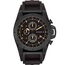 Fossil Chronograph Leather 50m Mens Watch Jr1343