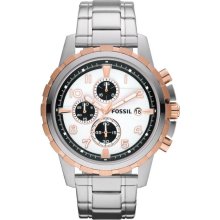 Fossil Dean Stainless Steel Chronograph Mens Watch Fs4722