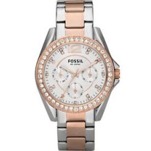 Fossil Ladies Riley Stainless Steel Two Tone Watch ST ES2787