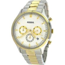 Fossil Men's Ansel Stainless Steel Watch Two-tone Fs4643